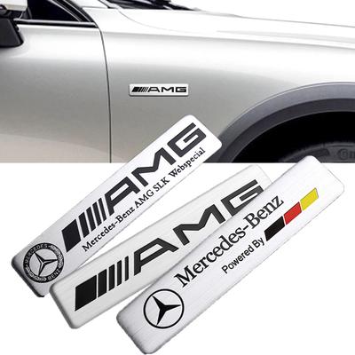 1PCS 3D Aluminum Car Body Trunk Stickers Auto Modification Accessories AMG For Mercedes BenzW108 W124 GLC CLA CLS A B C E Class ZM9