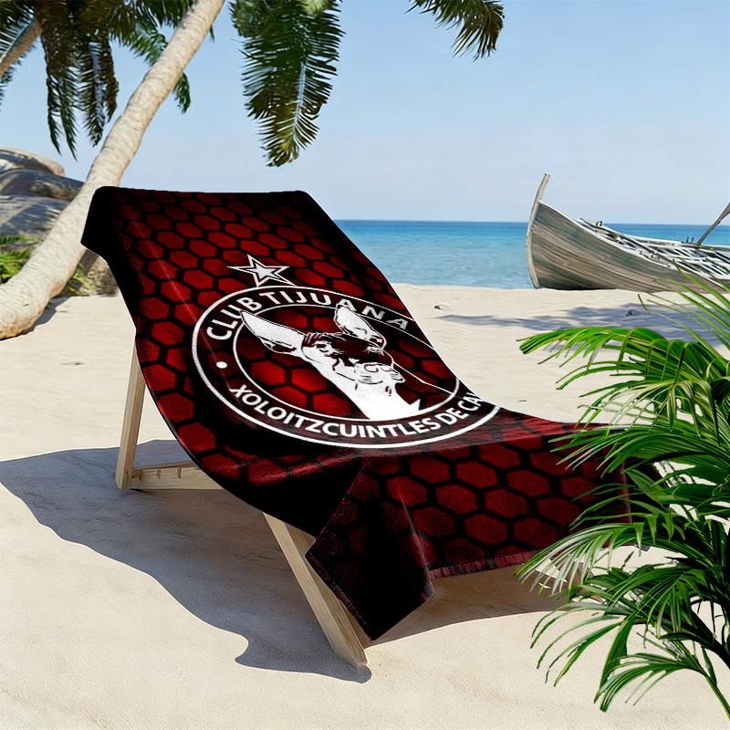 Tijuana Logo Print Beach Towel, Large Soft Quick Dry Towel for Beach Camping Swimming