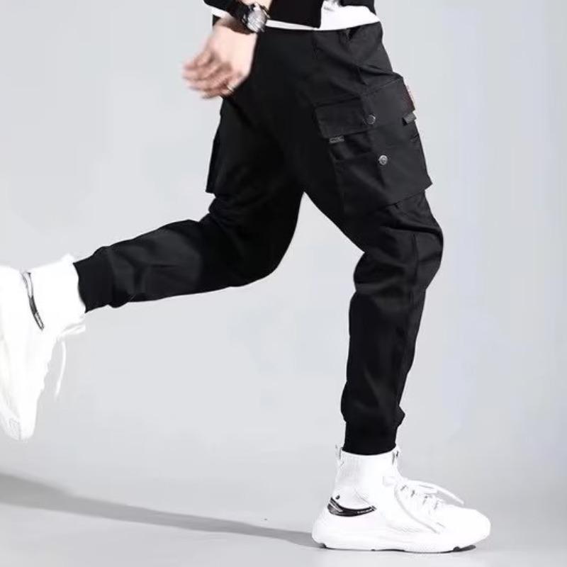 2023 Мужской зауженный корейский стиль модный повседневный свободный комбинезон на весну/лето