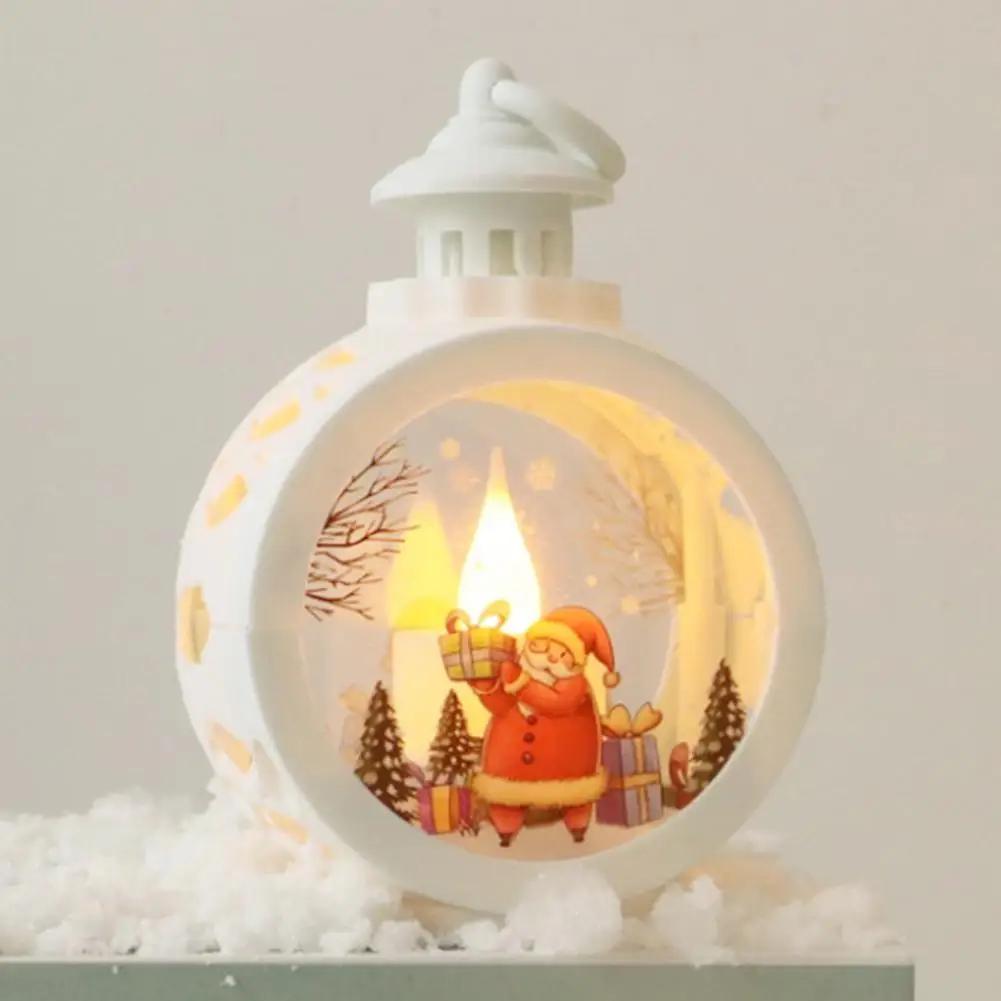 1PC Christmas Lights Christmas Decorative Lamp Fixtures Vintage Christmas Lantern: Flameless Candle Lights For Festive Decor