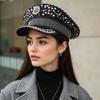 Свадебная Шляпа Капитана со Стразами для Женщин, Сверкающая Шляпа Невесты с Блестками, Привлекательные Фотоаксессуары