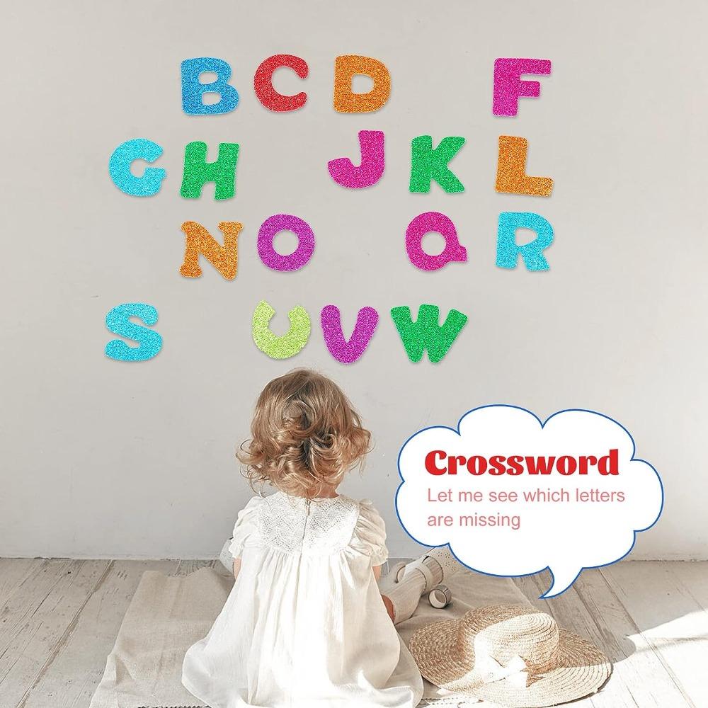 140pcs 1.7inch Alphabet Stickers EVA Self-Adhesive for Scrapbooks,Cards