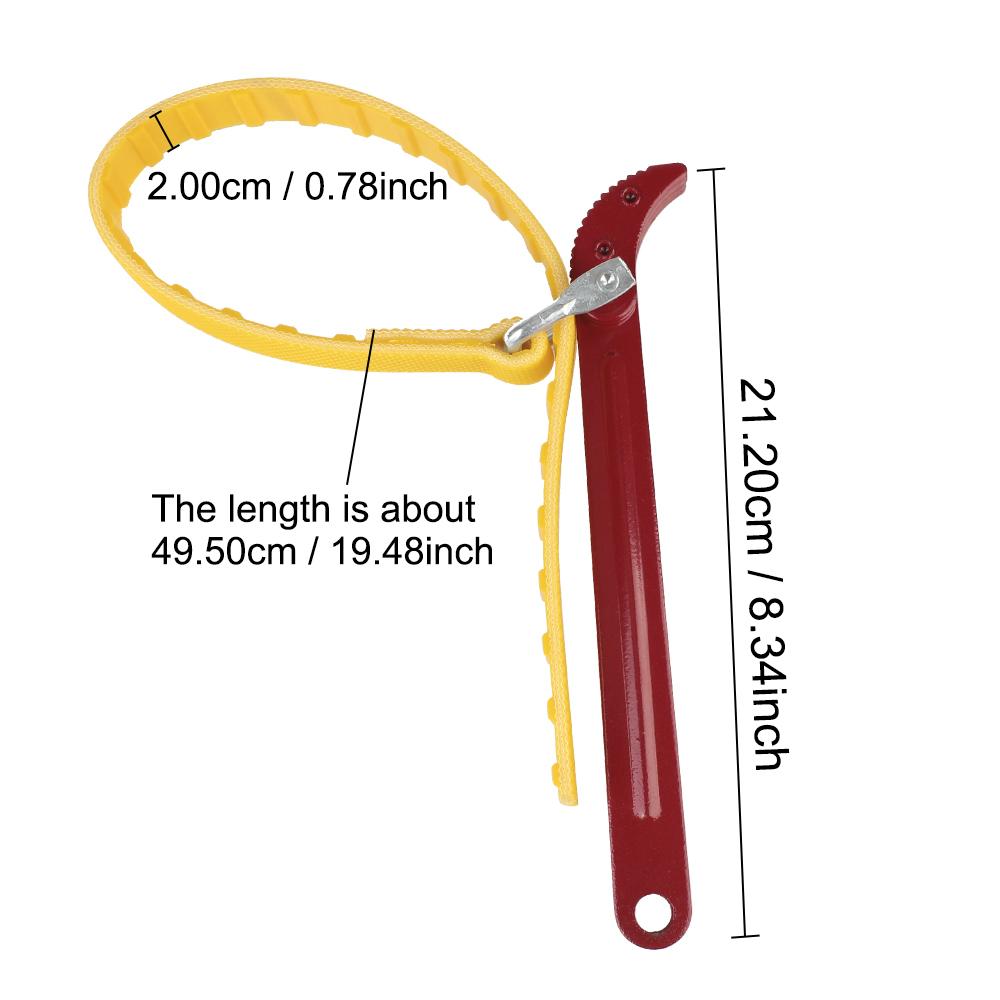 Chain Oil Filter Oil Filter Wrench Adjustable Strap Opener Belt Wrench Oil Filter Puller Strap Spanner
