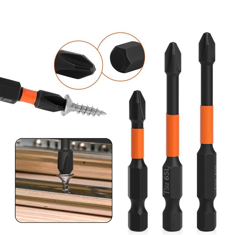 1/6 шт. магнитная электрическая отвертка, крестовая головка PH2, ударная головка из сплава S2, твердая отвертка, противоскользящая, отвертка, ручная дрель