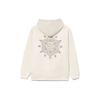 Li Ning Sports Basketball Series Hooded Sweatshirt With Square Print Unisex Sweatshirt Swan-White AWDR729-4