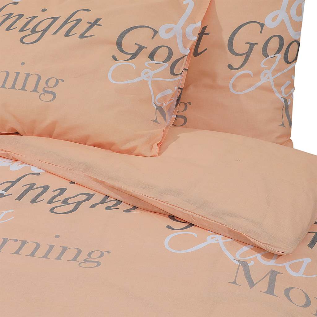 Pink Bed Linen Set 225 x 220 cm Cotton