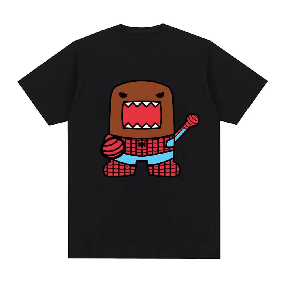 Domo Kun Смешные Юмористические Футболки Мужская Женская Одежда Хлопок Повседневные Футболки Харадзюку Футболка с Коротким Рукавом Оверсайз Уличная Одежда