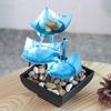 Tabletop Fountain Waterfall Decoration River Rocks 3 Layer Water Meditation