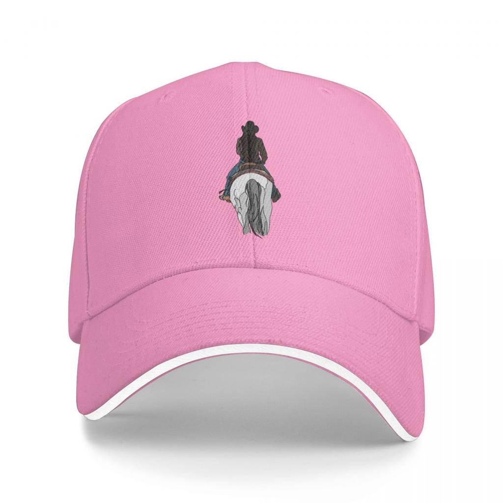 Grey Horse & Cowgirl Baseball Cap Luxury Cap Cosplay Anime Hat Hat Man For The Sun Golf Men Women's