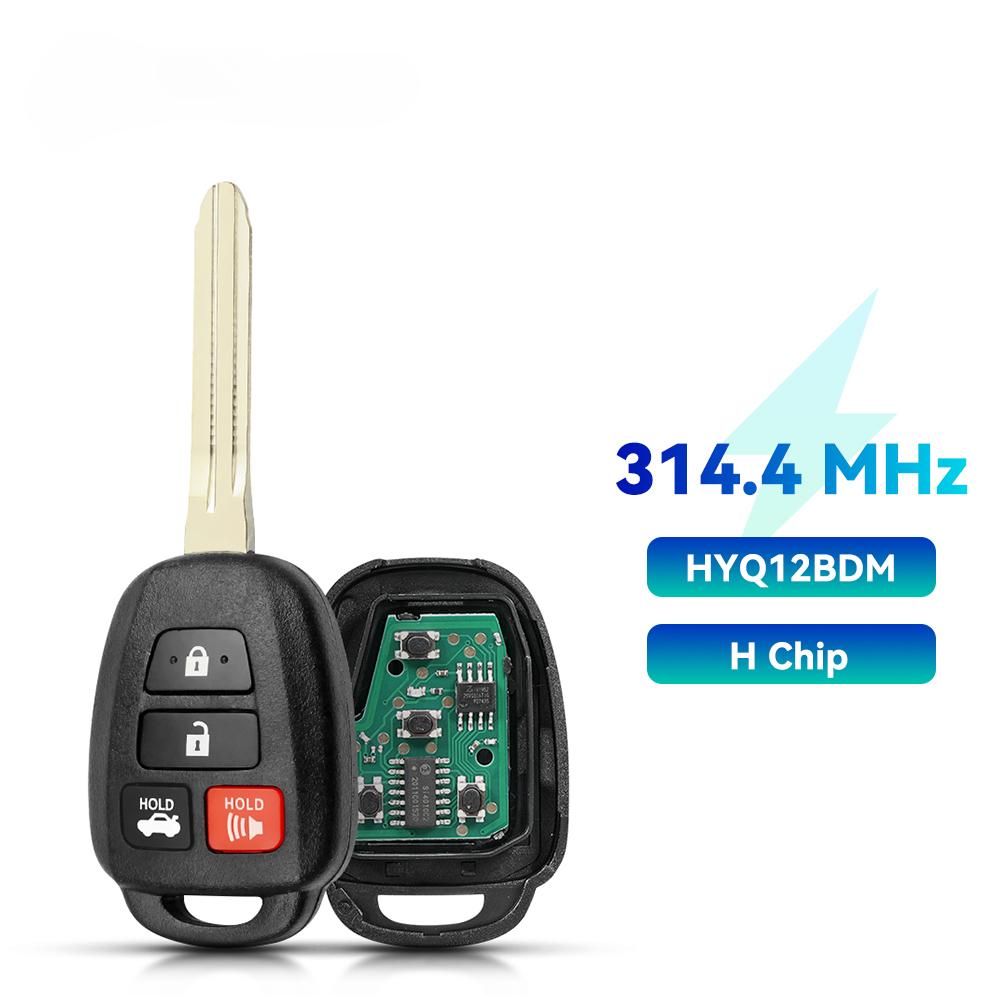3/4 кнопки HYQ12BDM/HYQ12BEL 314.4Mhz G/H чип дистанционный ключ-брелок для автомобиля Toyota Camry Corolla Prius C RAV4 2013-2019