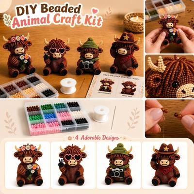 3D Набор для рукоделия с бусинами Животные DIY Набор для сборки из бусин Ручная работа Креативный набор моделей животных для поделок и творчества Образовательные проекты Домашний декор Подарок