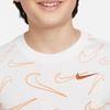 Nike Футболка с коротким рукавом и круглым вырезом с логотипом, детские топы белого цвета DO1815-100
