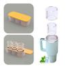 Ice Cube Tray Easy To Demould Silicone Ice Cube Mold with Lid Cylinder-Shaped Ice Tray for 30-40 Oz Tumbler