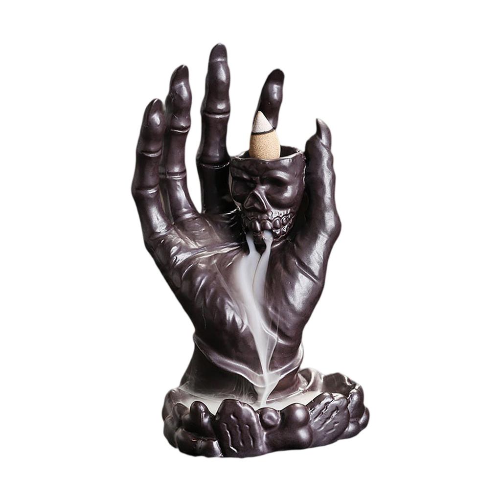 Хэллоуин Креативные Европейские Призраки Рука Черепа Обратный Подсвечник для Благовоний