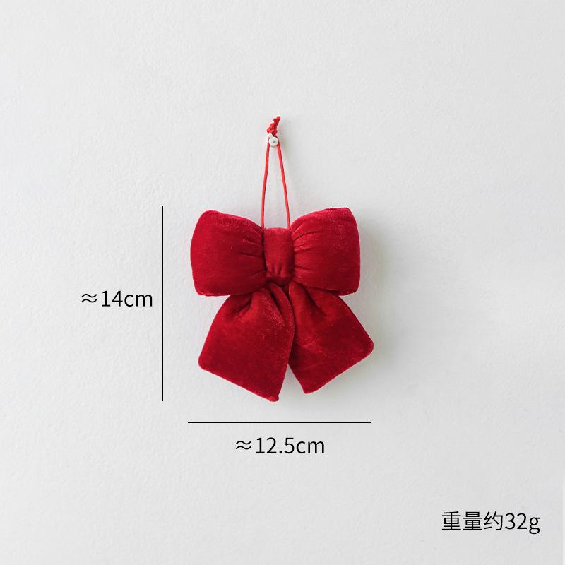 Large Red Velvet Bow Christmas Tree Hanging Pendants Christmas Party Decoration New Year Holiday Home DIY Ornaments