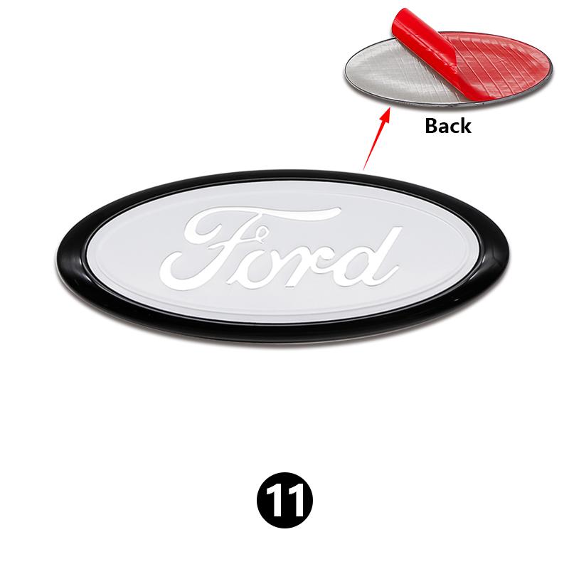 AACW1 15cm ABS Car Front Rear Trunk Badge Emblem Replacement For Ford Focus Mondeo EcoSport Ranger Fiesta Kuga Auto Tuning Accessories