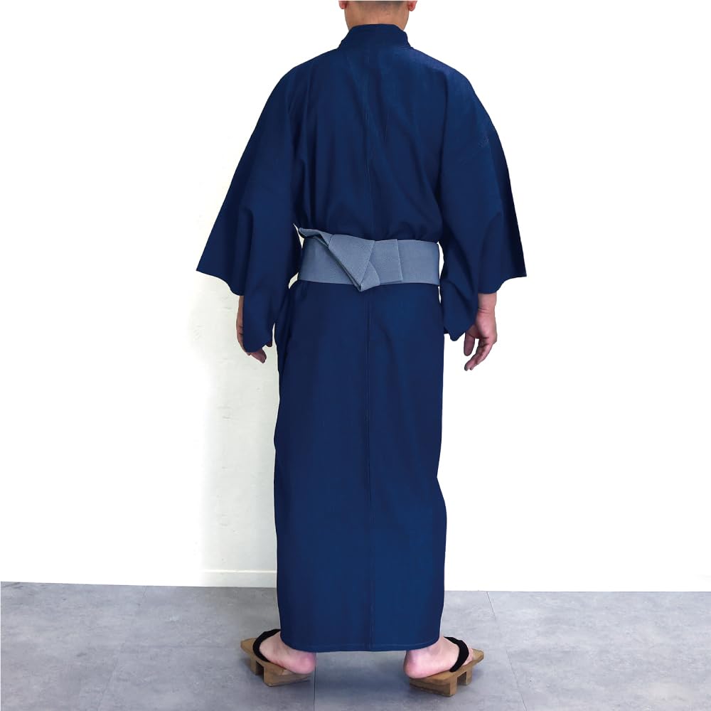 Swing Plus Kimono Light Denim Kimono Oz Plain Japanese Clothing Single Yukata [SWINGPLUS] 6.5 Men's (L)