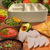 25pcs Disposable Taco Plates with Dividers