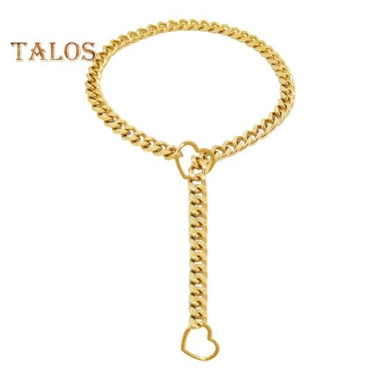 Lady Necklace Heart Pendant Adjustable Gothic Hip Hop Rock Star Singer Neck Jewelry Stainless Steel Club Party Necklace