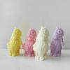 4Pcs Dwarf Santa Decoration 3D Candle Moulds  Candle Epoxy Mold Handmade   Wax Soap Molds for Decorations