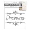 [R2099] - Door Sticker 'Dressing' Gray - 20x20 Cm