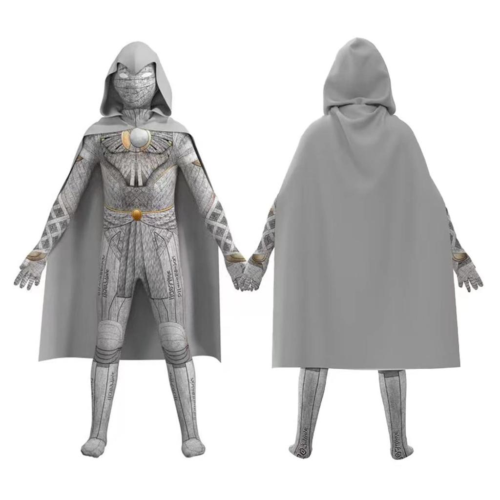 Knight Clothes Cosplay Costume Tights Digital Printing Hooded Cape Children's Halloween Costume