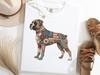 Boxer 4th of July Faux Patch Print Shirt, Patriotic Boxer American Flag Tee, Dog Lover Gift