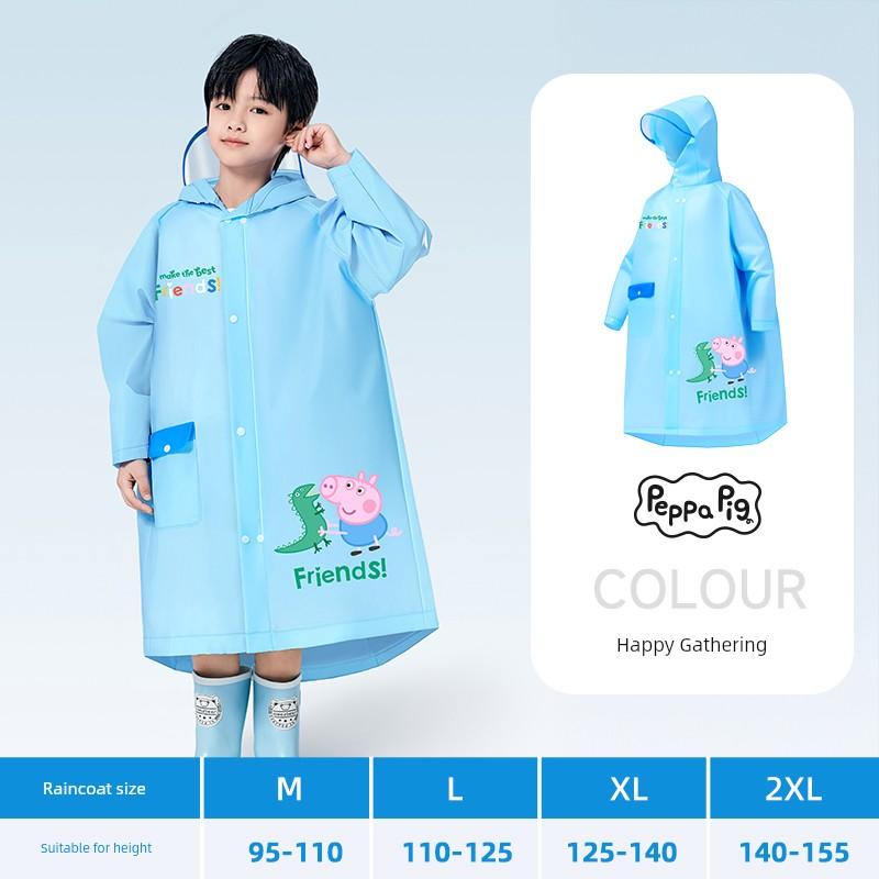 Children's Raincoat for Primary School Students, Boys and Girls, Rainproof for Kindergarten, 2025 New Model with Backpack Space