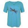 Women's Fashion Casual Loose V-Neck Printed Short Sleeve T-Shirt Top