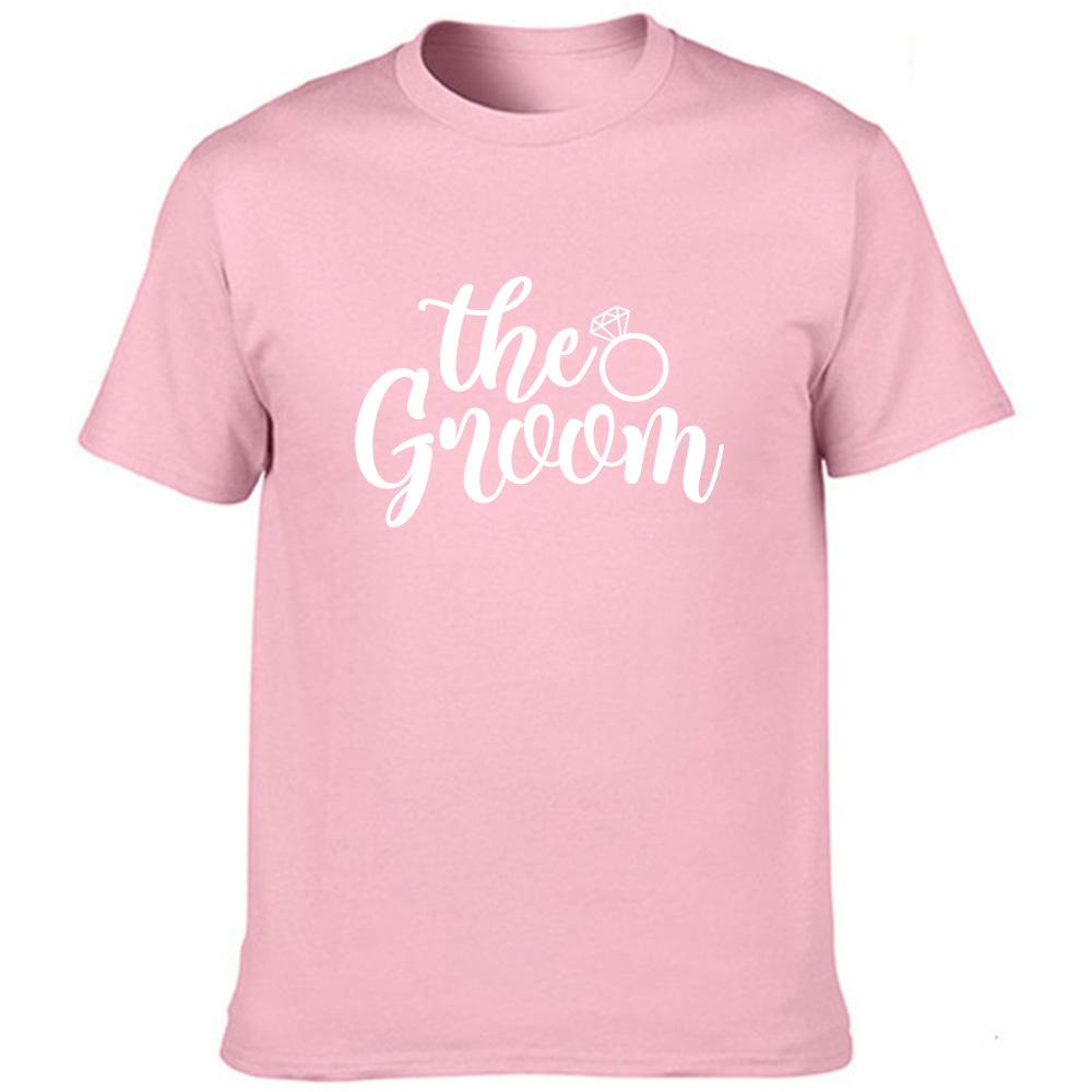 Hipster Men Wedding Party T Shirt Team Groom Letter Print Graphic Husband Harajuku T Shirts Male