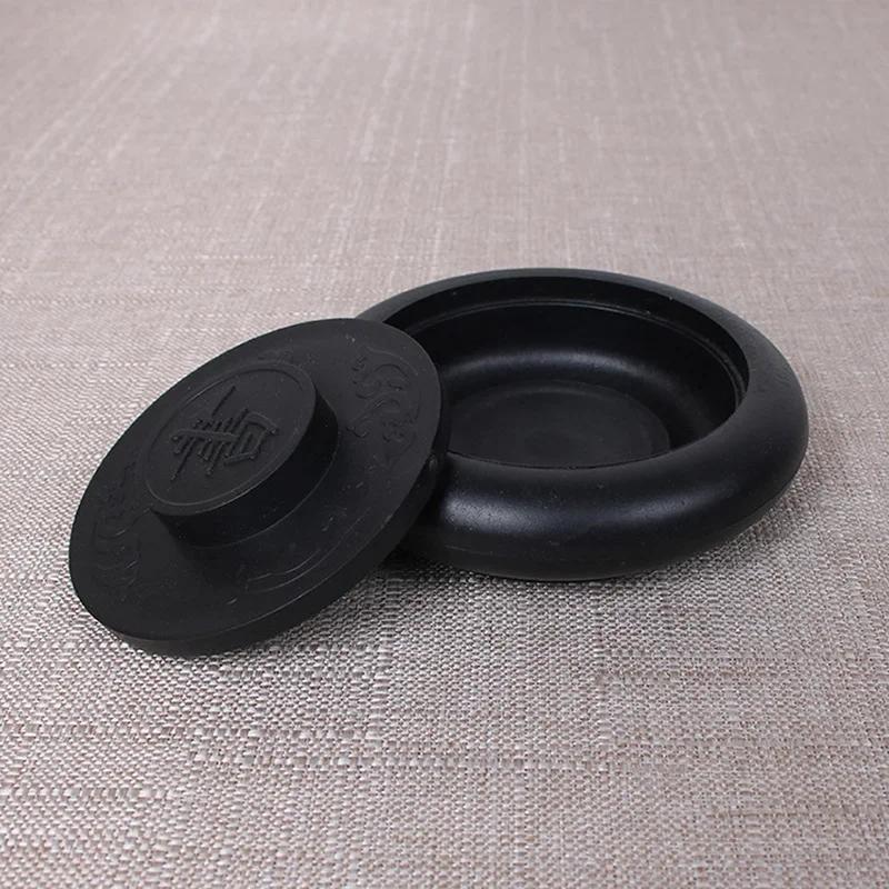 Tai Chi Shape 4 Inch Chinese Inkstone Rectangle Calligraphy Ink Stone Student Ink Well With Cover Inkwell Grinding Ink-Well
