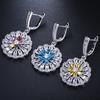 E0236 Creative Women'S Earrings, Small Fresh Zircon Flower Earrings Popular Jewelry
