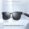China Factory Bluetooth Audio Smart Glasses Earphone Call Music Sunglasses Hd Block Harmful Blue Light Noice Cancel Microphone