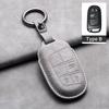 Leather Car Key Case Cover Shell For Jeep Chrysler 300 200 Dodge Charger Grand Cherokee Wrangler Compass Renegade For Fiat 500X