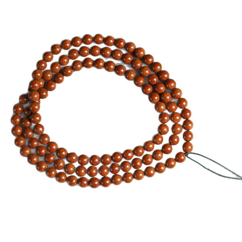 Идеально Круглый Фиолетово-Золотой Крыса Многожильный Этнический Деревянный Буддийский Бусины Браслет для Мужчин и Женщин, 12-13 мм, Литературный и Игривый Стиль.