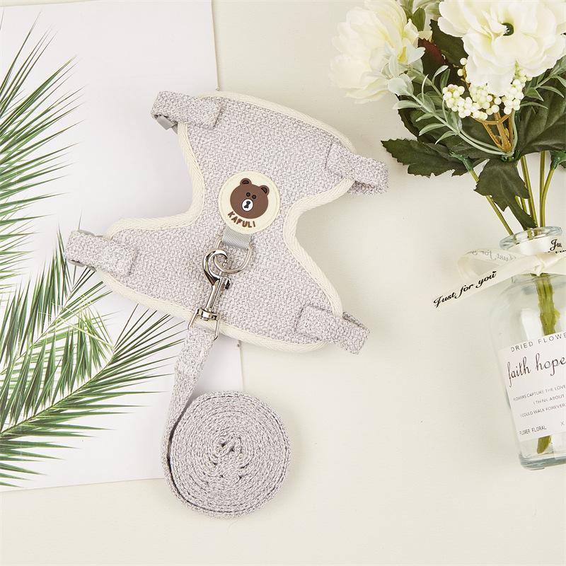 «Тяговый трос в виде жилета для маленьких собак и кошек»: Шлейка для бишона и поводок для кролика "Teddy Bichon"