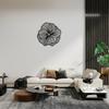 Большие настенные часы с картой мира, Металлические минималистичные современные часы, Круглые бесшумные настенные часы с батарейным питанием для гостиной / дома