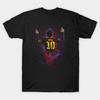Мужская черная футболка с принтом A Messi Splatter Печать на трансферной бумаге без вырезки Хлопковая футболка