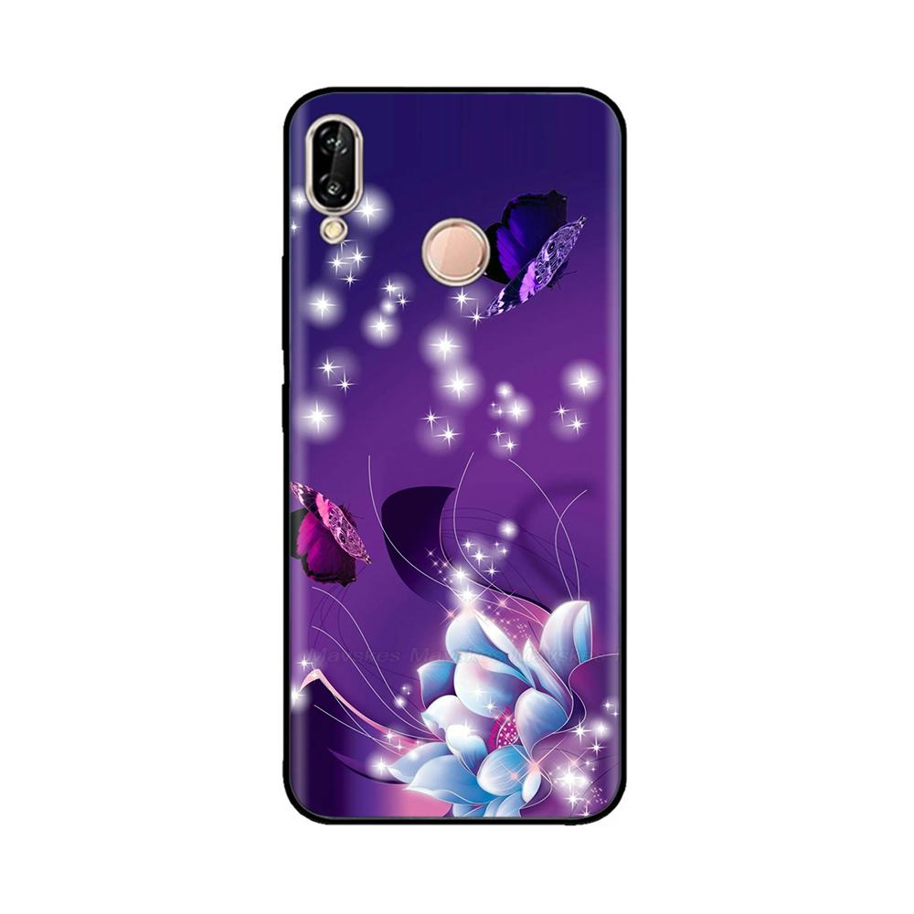 Чехол для Huawei P20 Pro Lite Мягкий Силиконовый Задняя крышка с бабочкой Для Huawei P20Lite P20Pro Чехол Ударопрочный Бампер Fundas Оболочка