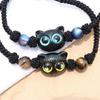 Cats Bead Wristband Carved Cats Bracelet Braided Rope Cats Hand Chain Bracelets