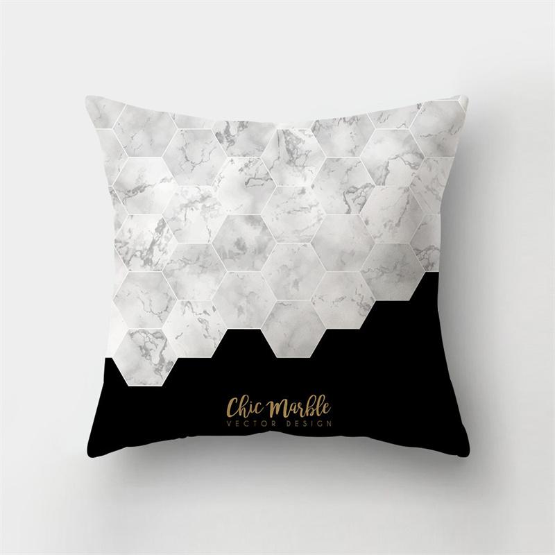 45x45 см наволочка с абстрактным геометрическим принтом, мраморная наволочка, полиэстер, короткий плюшевый лоскутный диван, домашний декор, наволочка