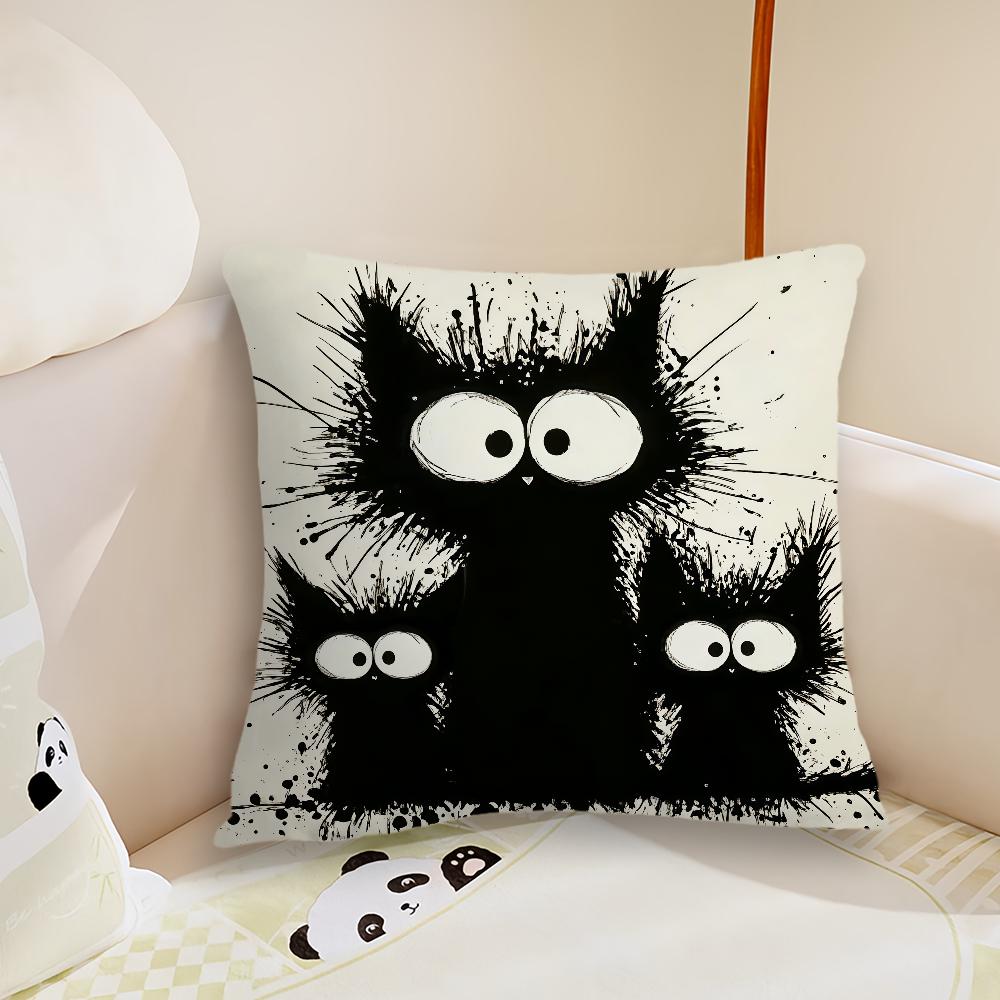 Cute Exploding Cat cushion cover Plush Fabric Soft Double Sided Print Sofa Cushion Cover Throw Pillow Covers