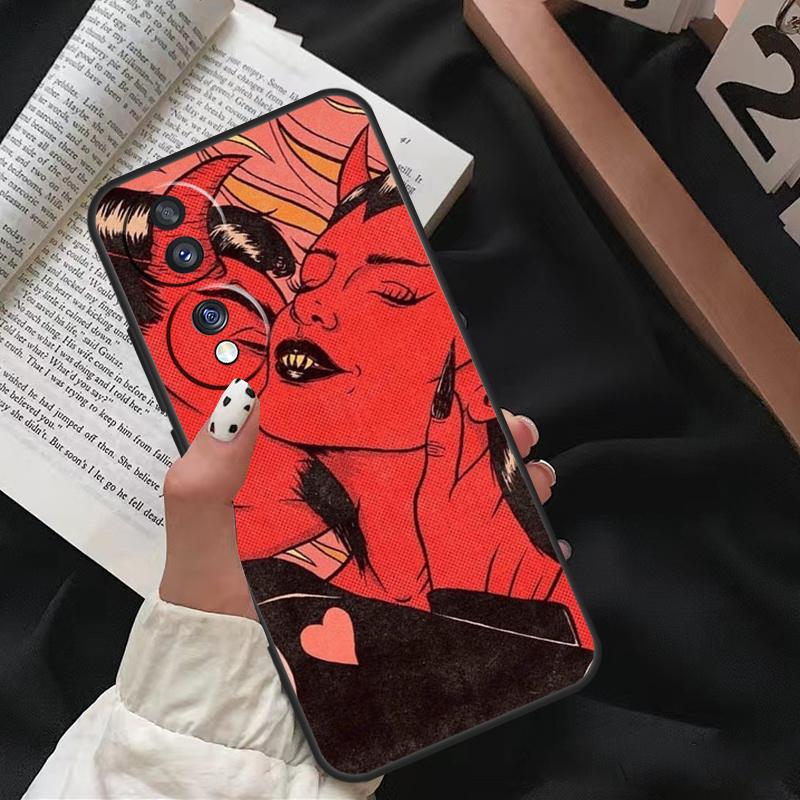 Эстетичная Женщина-Дьявол Плохая Девочка Для Honor Magic 8 Pro 7 5 6 Lite Чехол Для Honor 400 200 70 50 X8c X8b X9a X9b X9c X9d Win RT