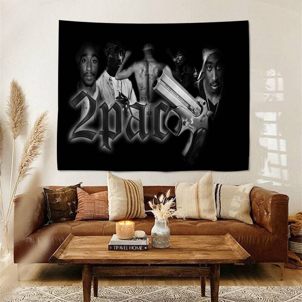 2PAC Тупак 3D Печать Мультяшный Гобелен Настенное Украшение Домашний Декор