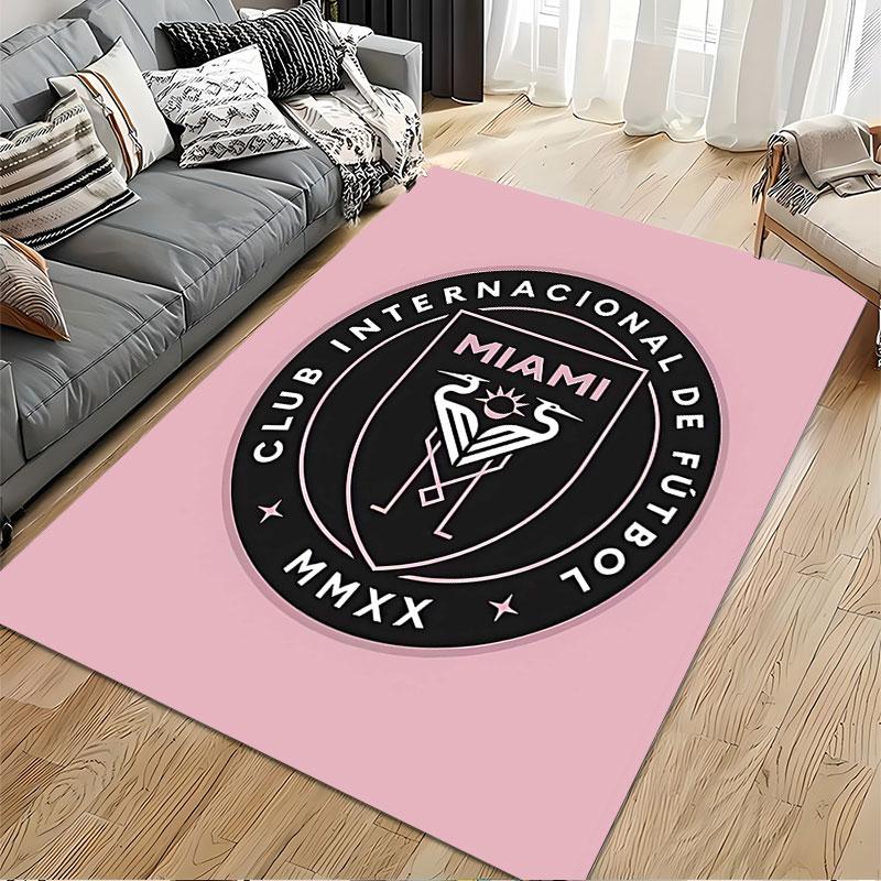 Miami Football Club Logo Carpet suitable as a non-slip mat for the living room or bedroom sofa