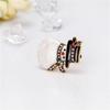 Rhinestone Snowman Hat Scarf Christmas Breastpin Corsage Women Brooch Pins Xmas Accessories
