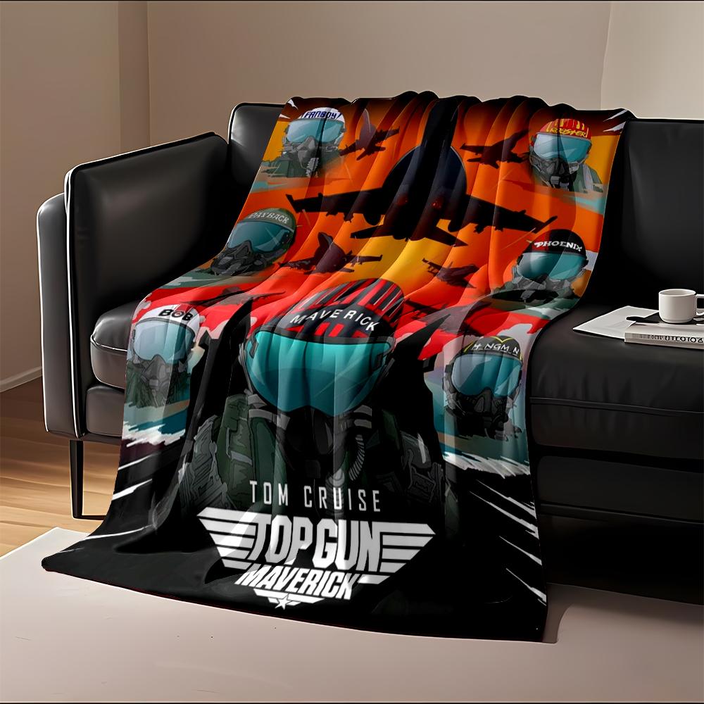 Top Gun Maverick Fighter Jet Design Blanket Flannel blanket for bedroom, living room, sofa, and nap sofas.