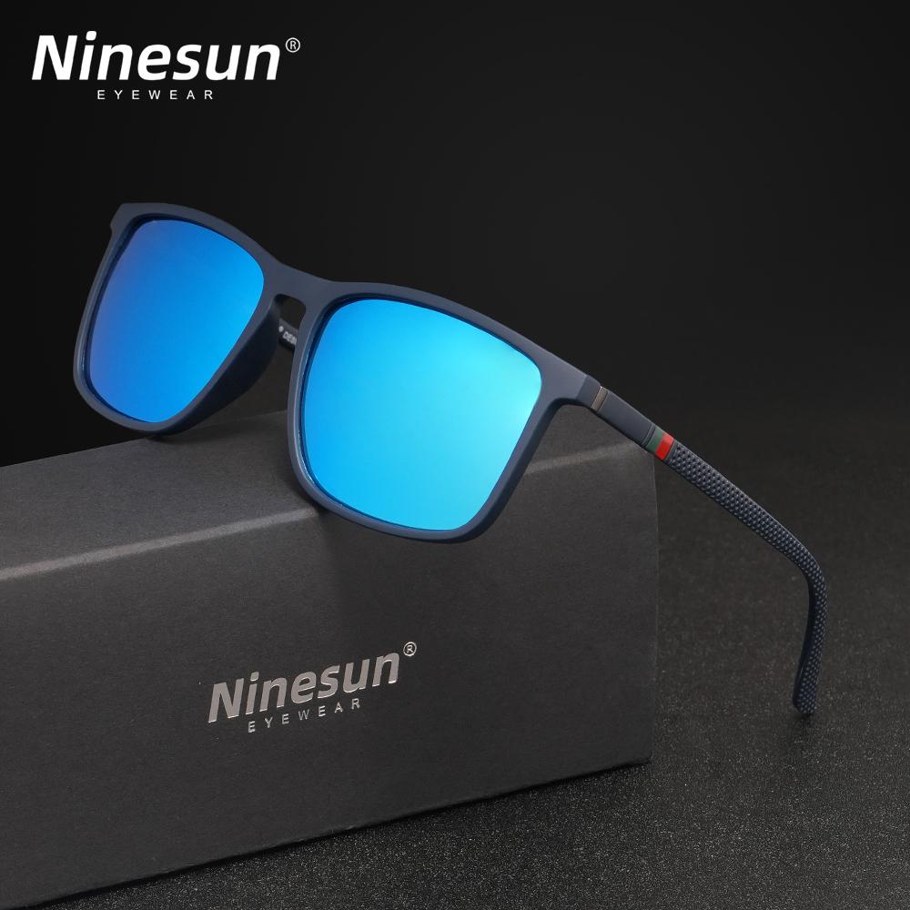 NINESUN Men/Women Sunglasses Polarized UV400 Protect Ultralight Rectangle Fishing Glasses Driving Anti-Glare Mirror Lens