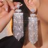 Heavy Industry High-end Shiny Rhinestone Sword Earrings