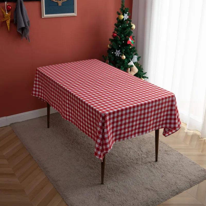 Red Italian Check Tablecloth 140X240Cm Italian Parisian Check White Red